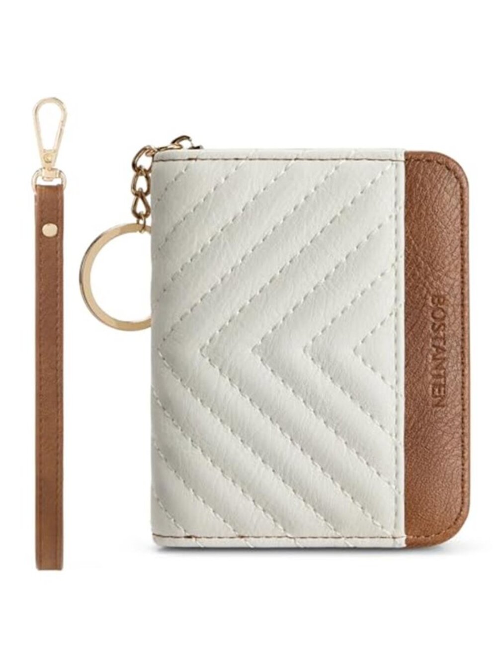 Credit Card Holder Small RFID Wallet Women with Keychain Wristlet